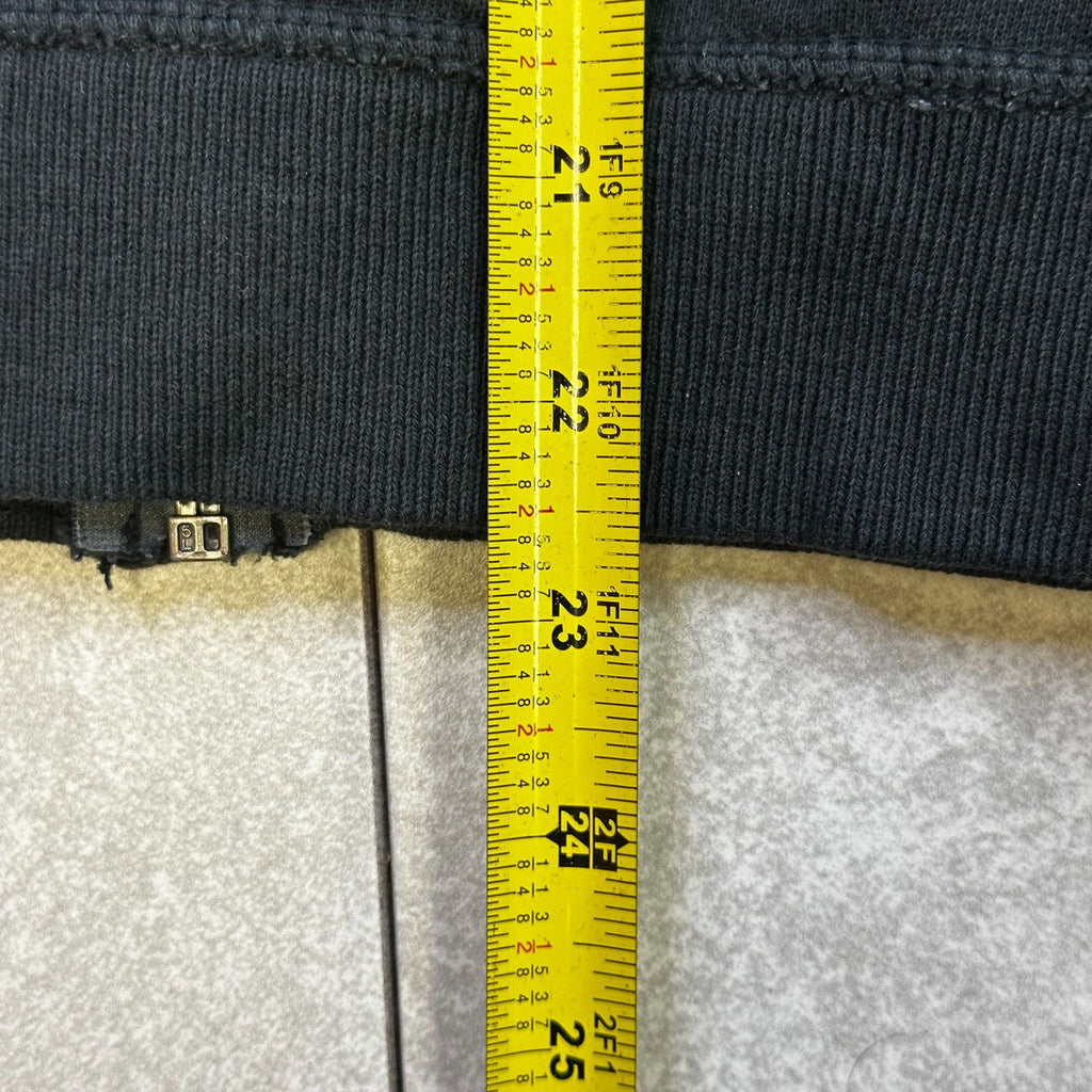 American Eagle Outfitters Black Zip-Up Hoodie With Sequin Logo M Cotton Blend Made In Vietnam