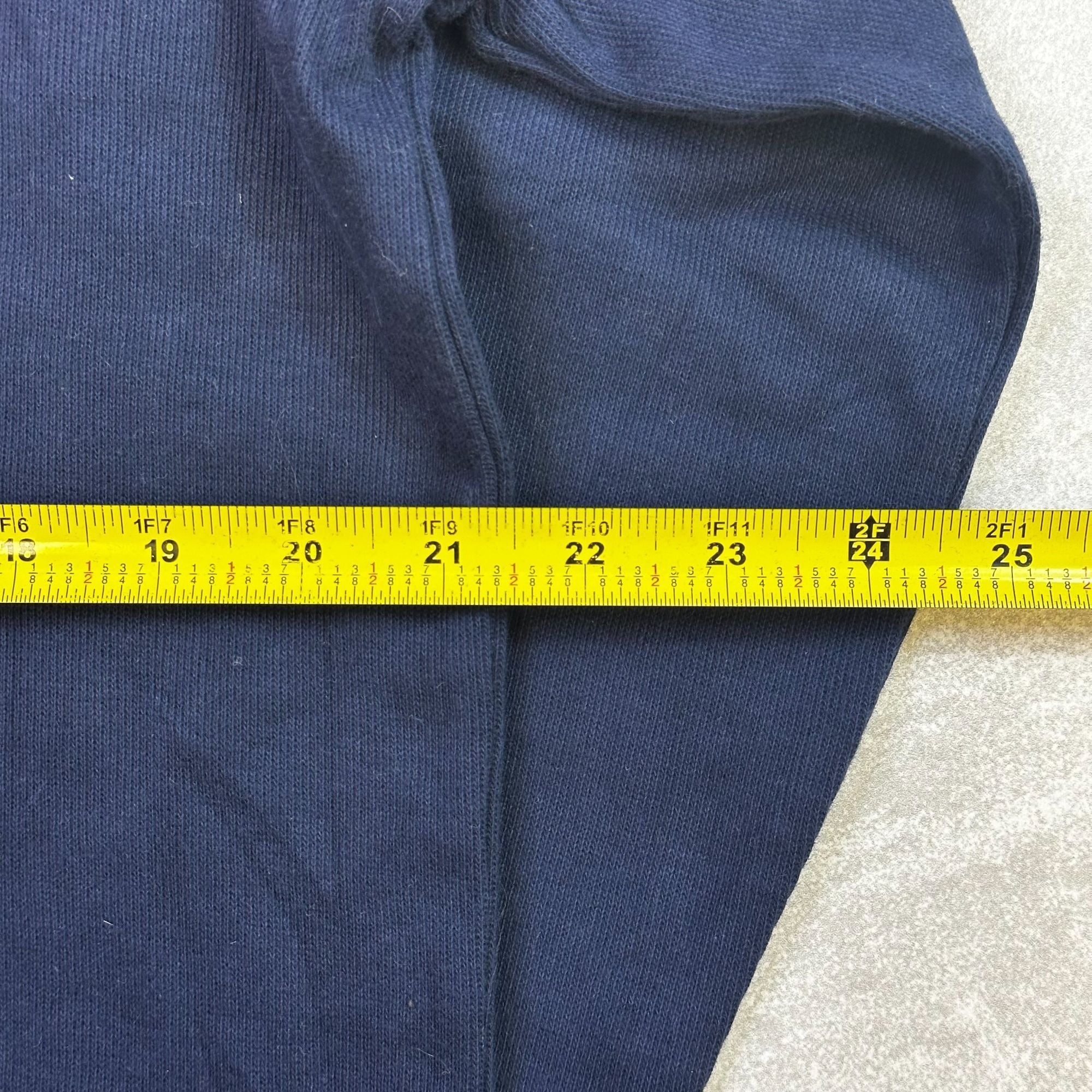 Polo Ralph Lauren Navy Half-Zip Pullover Sweatshirt Estate Rib Mens Size M Cotton Blend