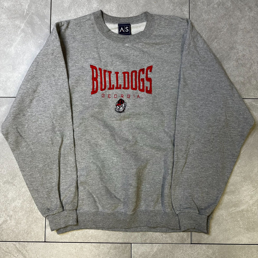Georgia Bulldogs AS Sports Gray Crewneck Sweatshirt M 88% Cotton 12% Polyester