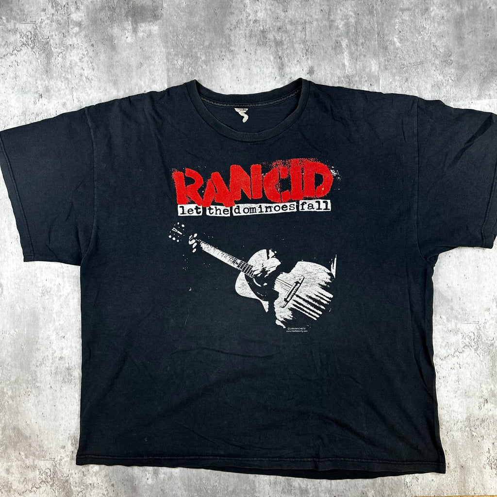 Rancid Band T-Shirt Let The Dominoes Fall Album Art Black Cotton Size XL