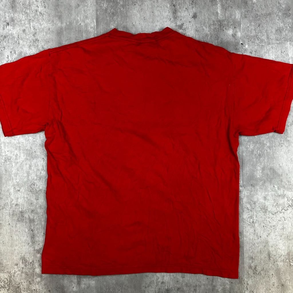 Kansas City Chiefs Red T-Shirt Joy Athletic Large Made In Mexico Cotton Mens NFL Graphic Tee