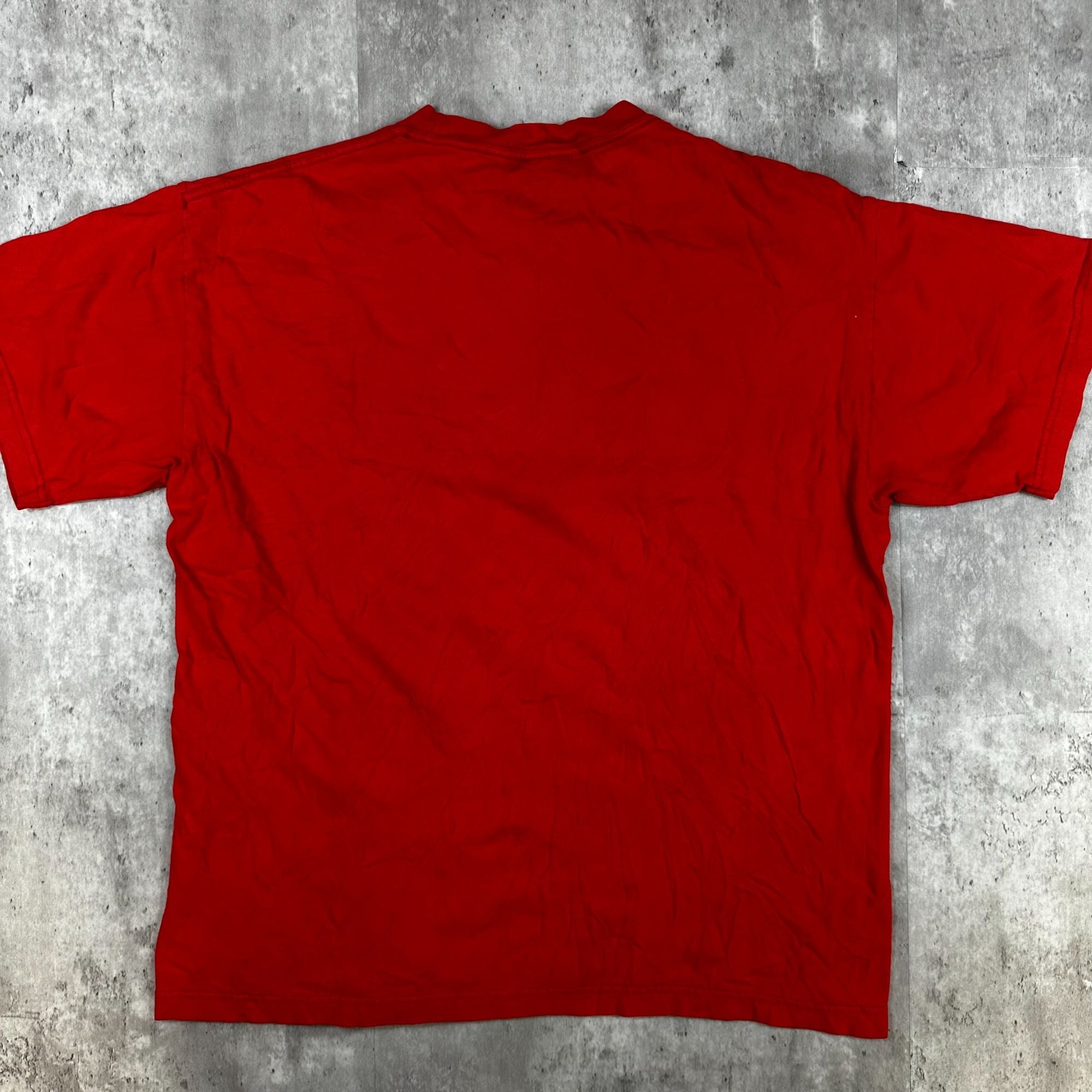 Kansas City Chiefs Red T-Shirt Joy Athletic Large Made In Mexico Cotton Mens NFL Graphic Tee