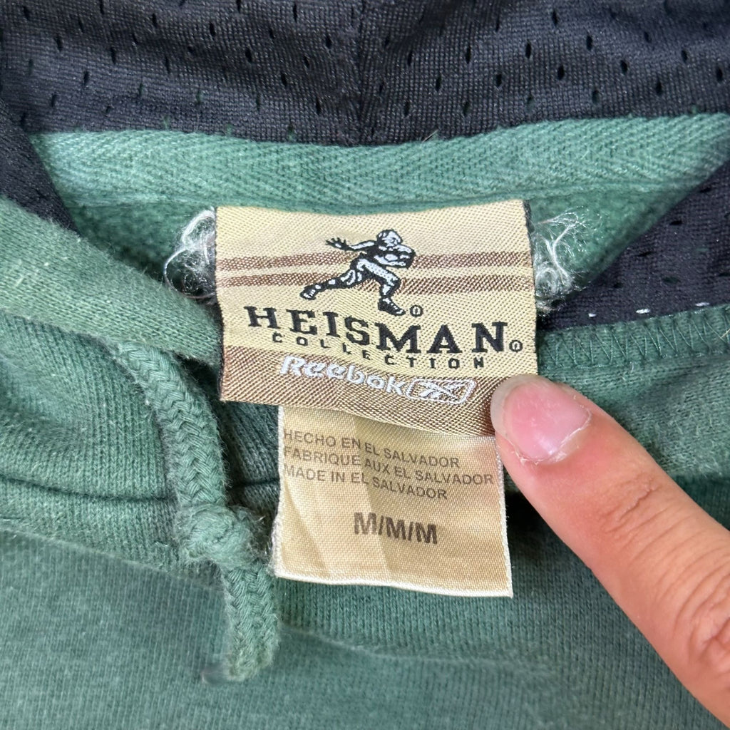Reebok Heisman Collection Green Hoodie Featuring Donald Duck Graphic & Kangaroo Pocket M