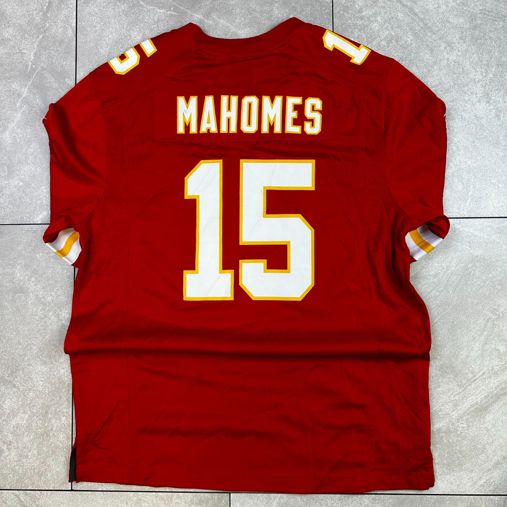 Patrick Mahomes NFL Nike On Field Kansas City Chiefs Red Jersey L Super Bowl LIV Patch