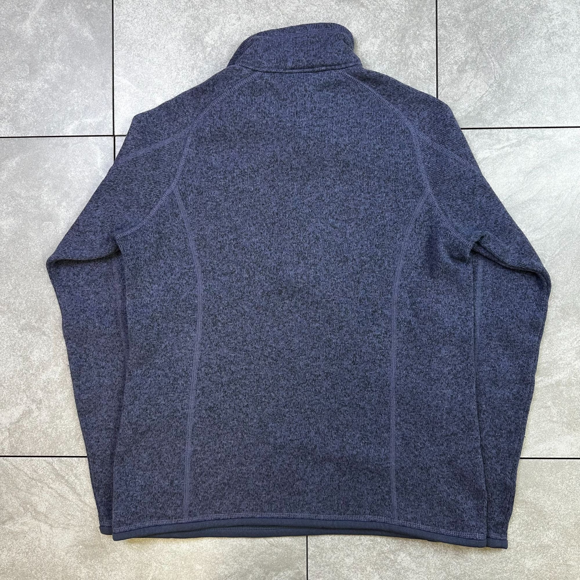 Patagonia Mens M Blue 1/4 Zip Fleece Jacket Warm Soft Outdoor Pullover