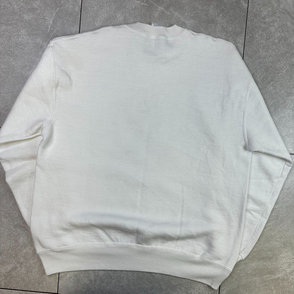 Vintage Russell Athletic University Of Oklahoma Crewneck Sweatshirt XL White Red