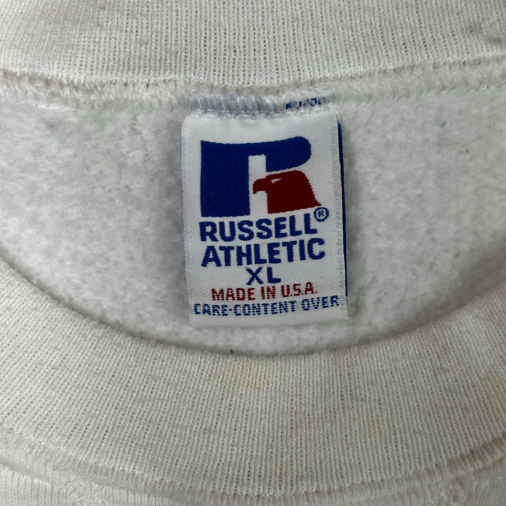 Vintage Russell Athletic University Of Oklahoma Crewneck Sweatshirt XL White Red