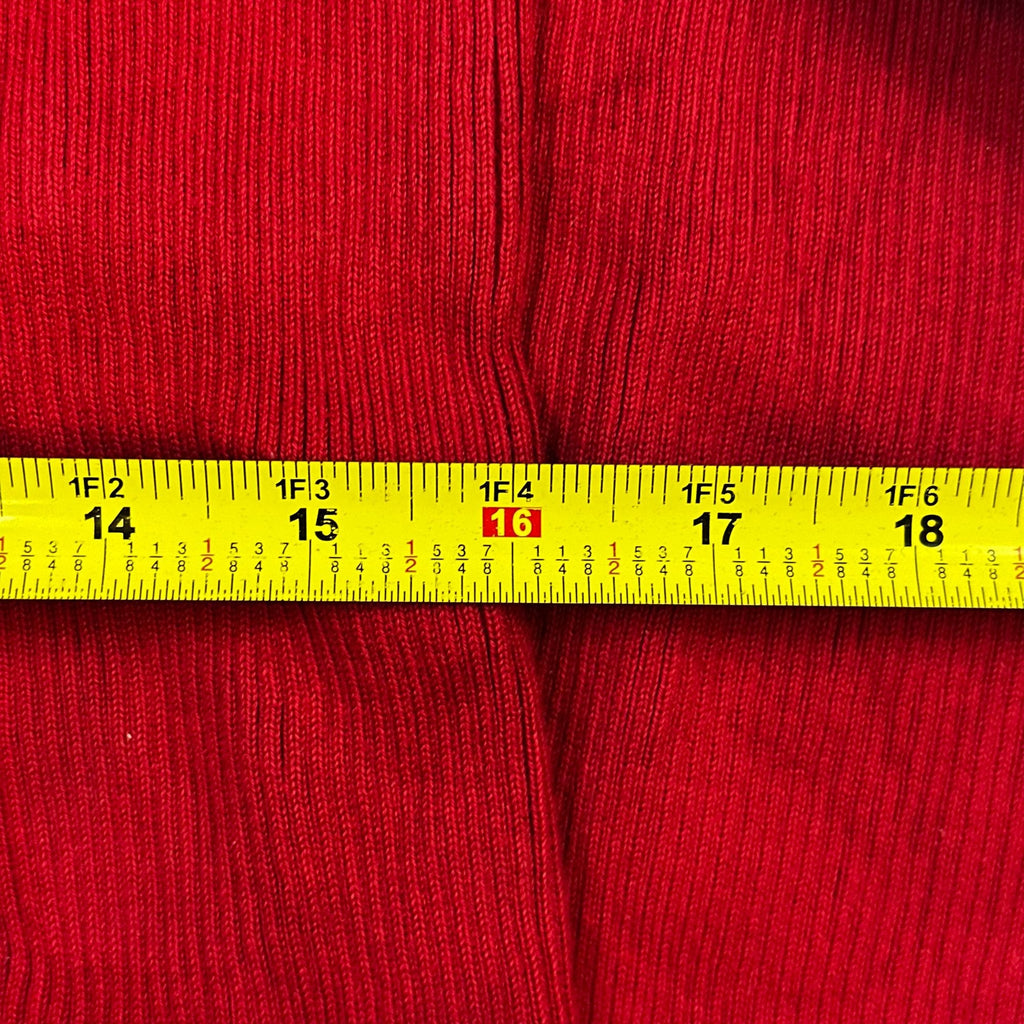 Ralph Lauren Polo Jeans Red Half-Zip Sweater XL Ribbed Knit Cotton Casual Mens Pullover