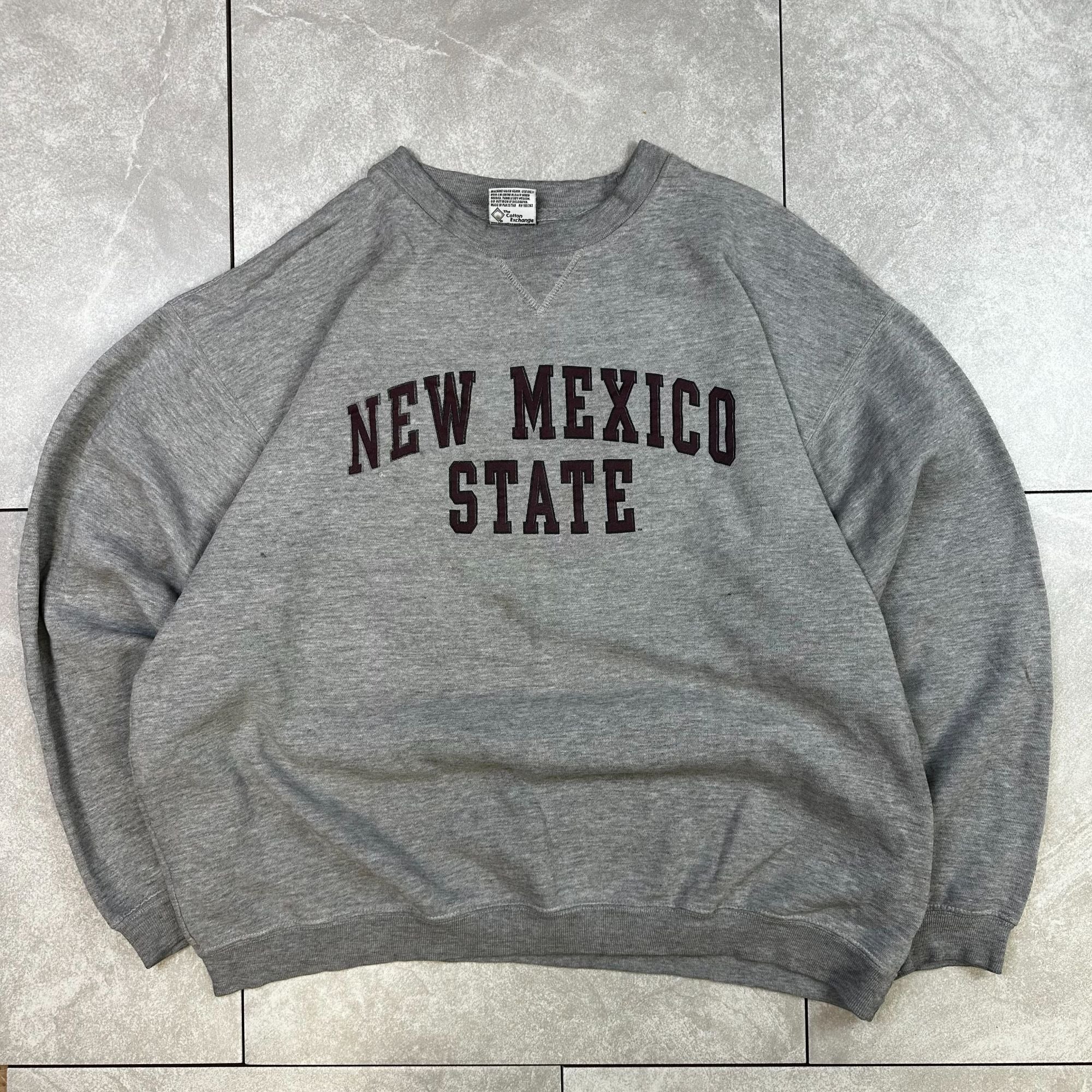 New Mexico State Gray Crewneck Sweatshirt X-Large 80% Cotton 20% Polyester