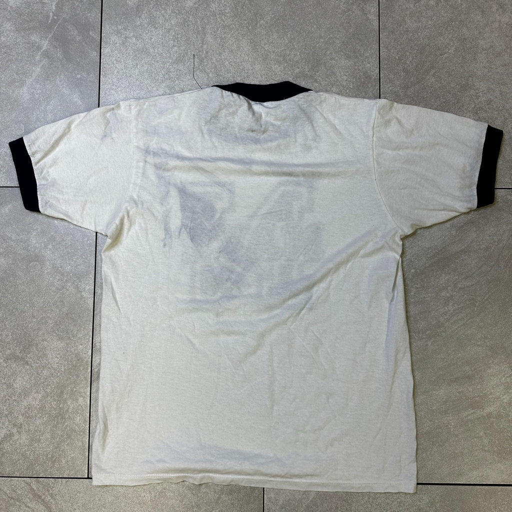 Vintage Soffe Shirts Navy Ringer T-Shirt M 38-40 USA Made Cotton Blend Adult