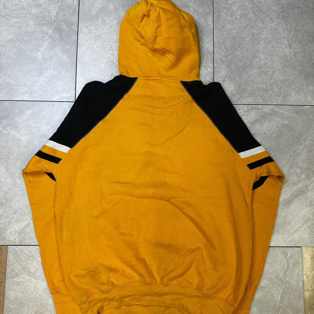 NFL Steelers Yellow & Black Hoodie L With Lace-Up Neck & Kangaroo Pocket