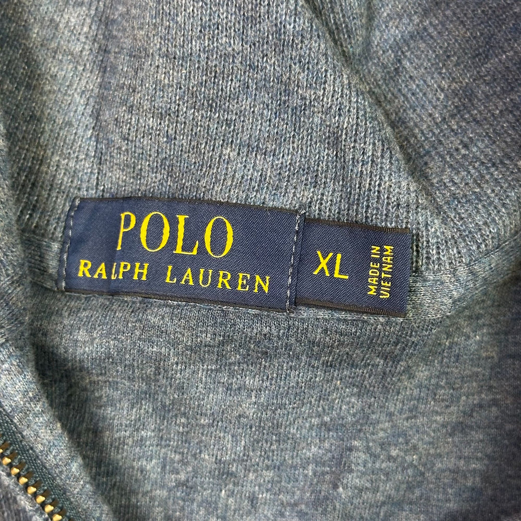 Polo Ralph Lauren XL Blue Quarter-Zip Pullover Sweater Made In Vietnam