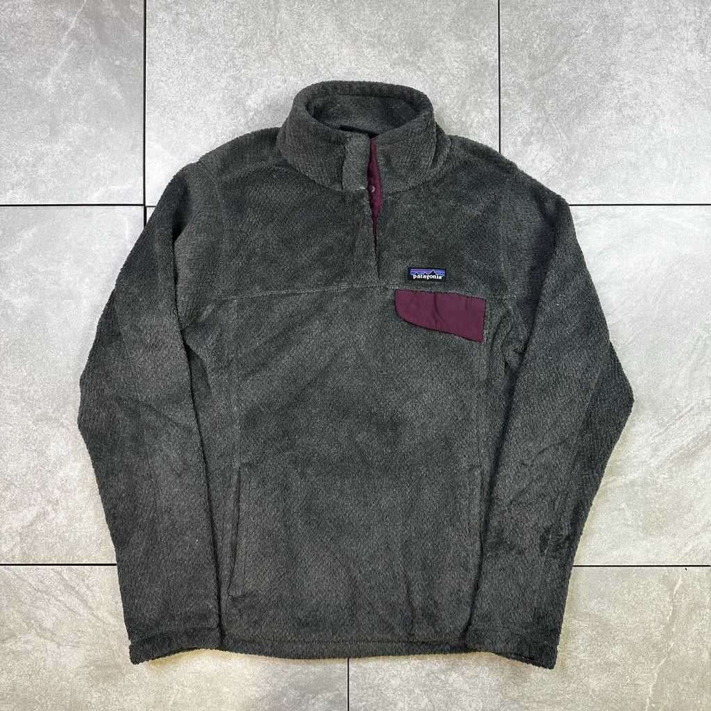 Patagonia Gray 1/4-Zip Fleece Pullover Jacket Medium