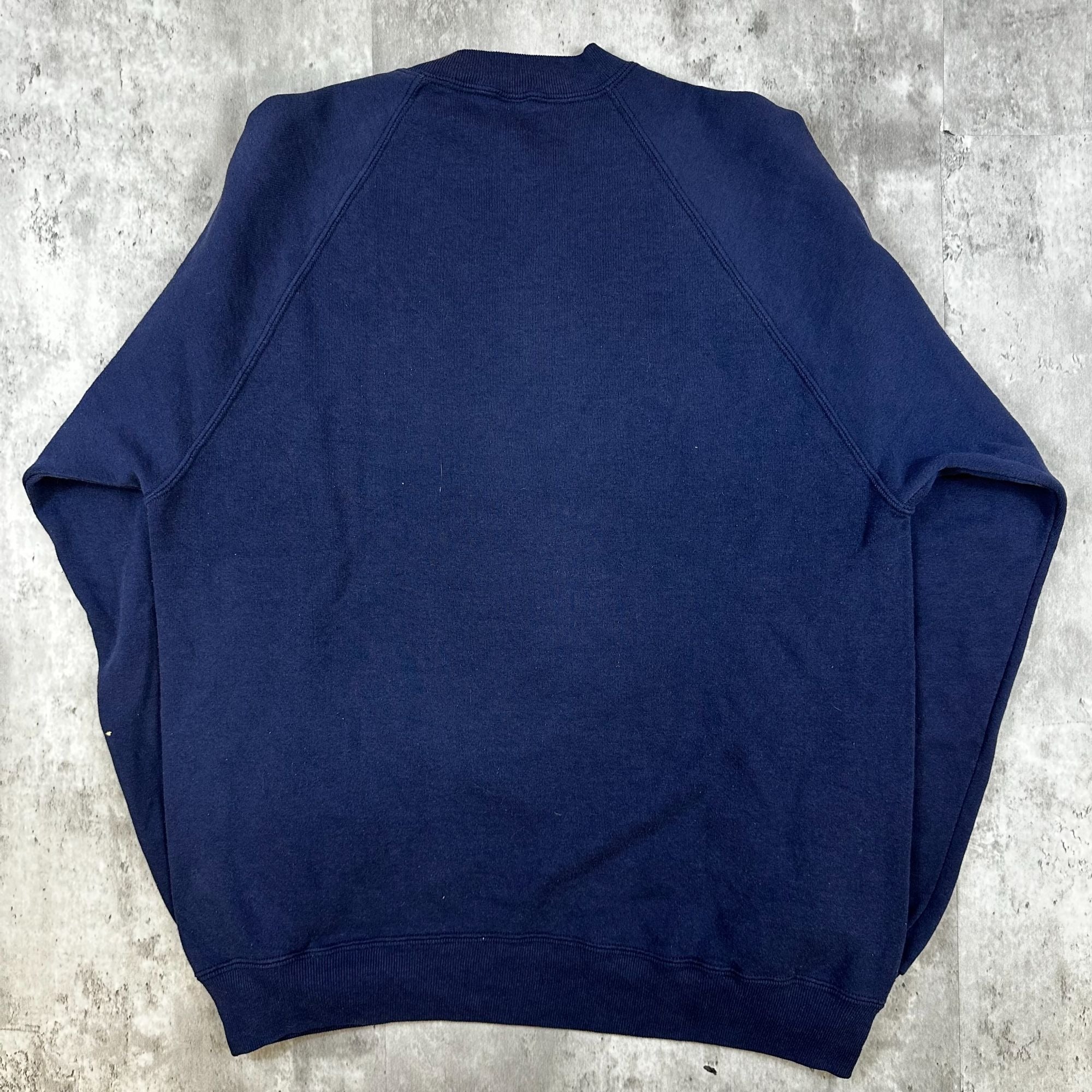 Vintage Cedarville College Soccer Sweatshirt Navy Blue Yellow Graphic Pullover Size L