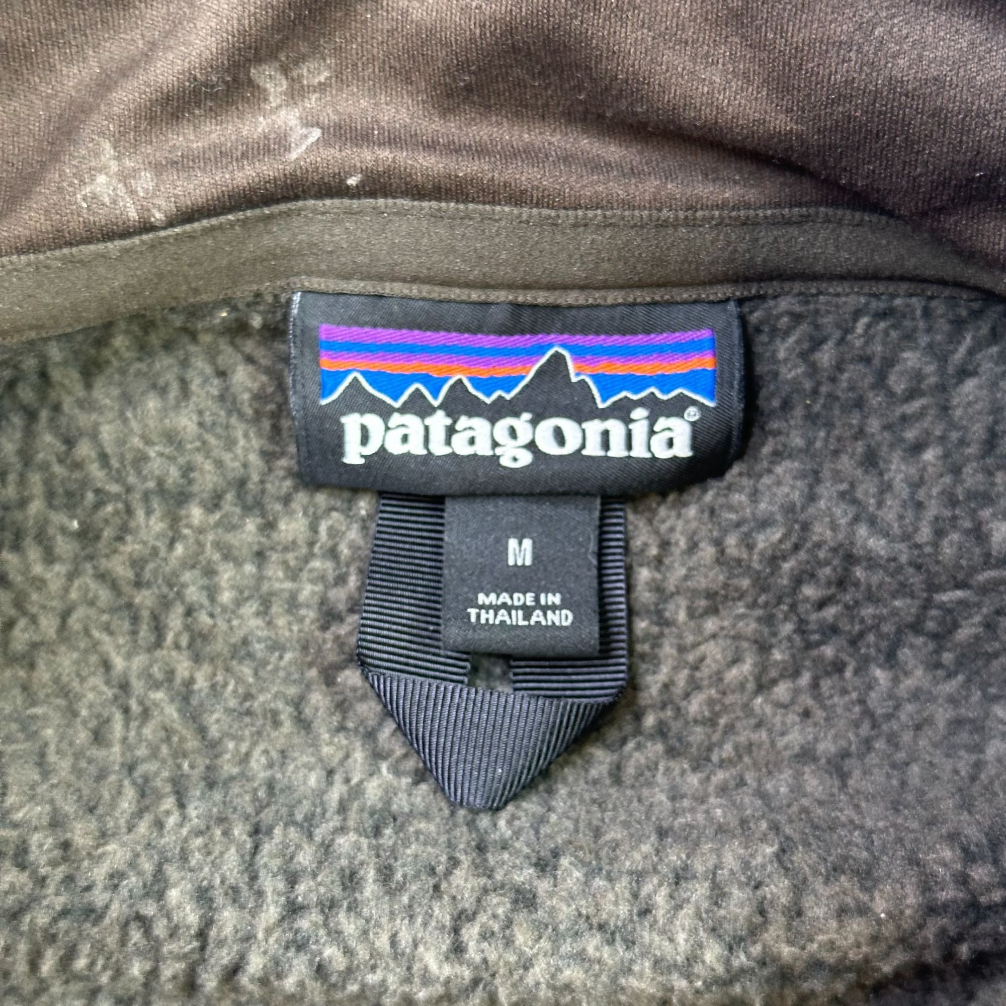 Patagonia Mens Medium Quarter-Zip Fleece Pullover Sweater Gray With Textured Design Warm & Comfortable Outdoor Wear