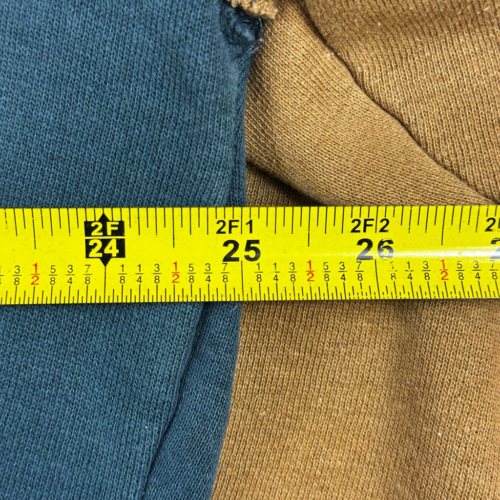 Vintage Pitt Panthers Sweatshirt XL By Midwest Embroidery Two-Tone Blue & Tan With Elbow Patches Cotton Blend