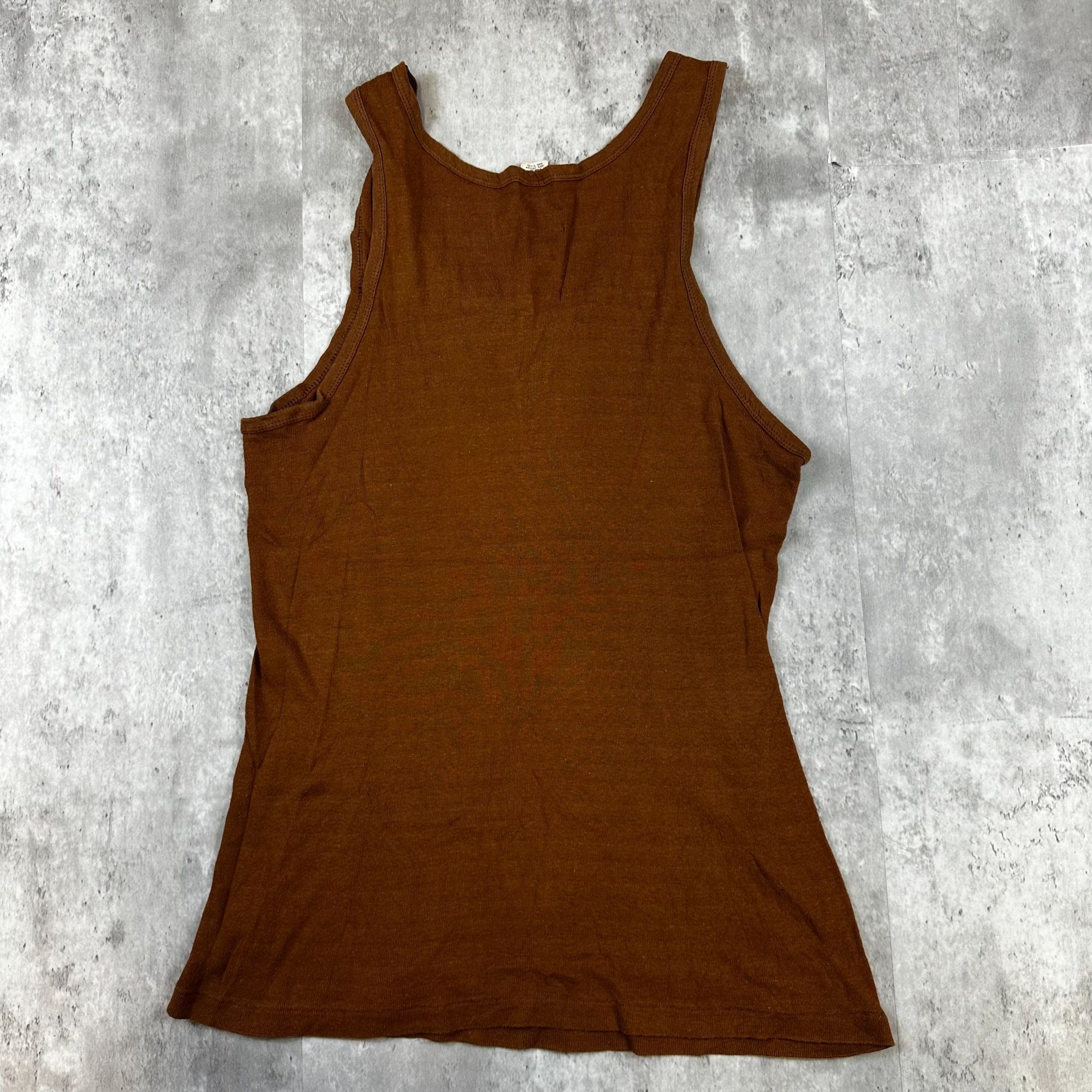 Vintage Golds Gym California Brown Mens Tank Top