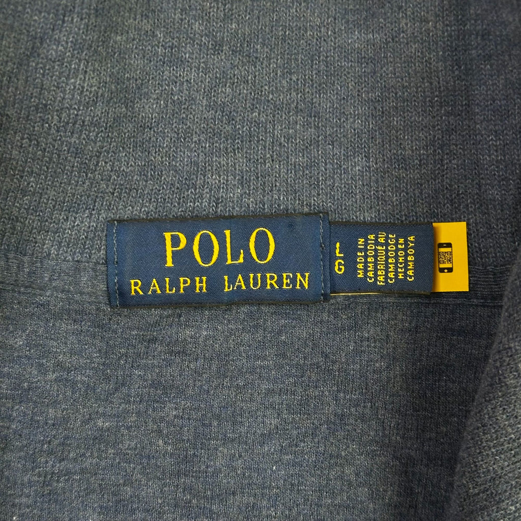 Polo Ralph Lauren Navy Blue Cotton 1/4 Zip Pullover Sweater Mens M