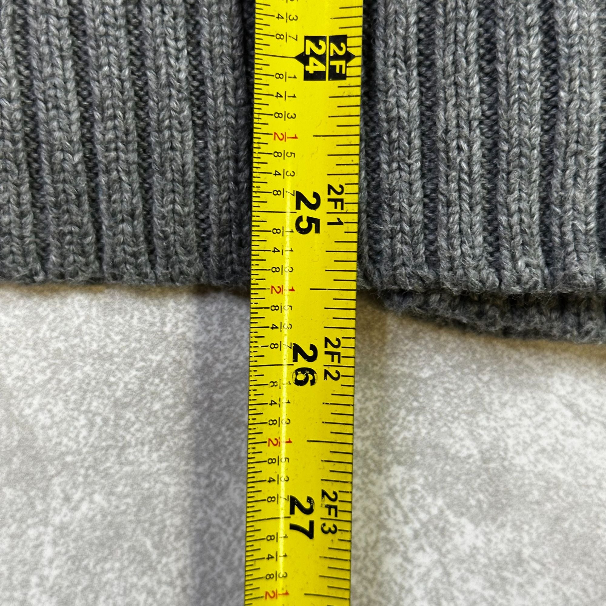 Polo Ralph Lauren Gray Cable Knit Sweater L/G Wool Blend Ribbed Crewneck Mens Classic Style