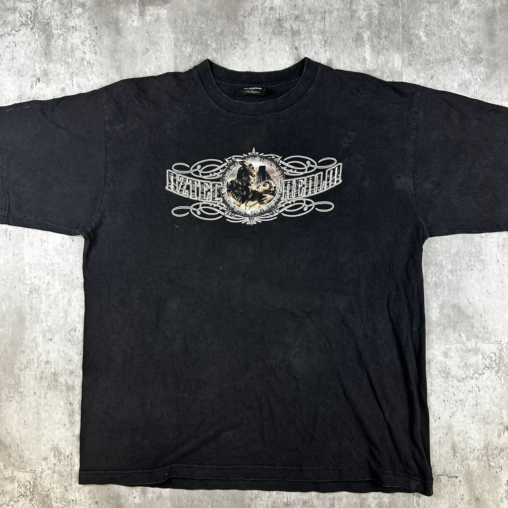 Vintage CH Gold Series Black Aztec Realm Graphic T-Shirt XL 100% Cotton Made In Bangladesh