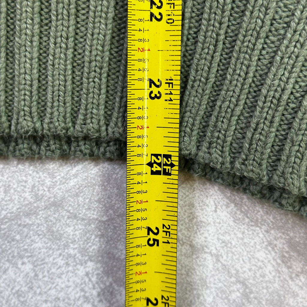 Polo By Ralph Lauren Green Knit Cotton Sweater With Embroidered Logo - Size M