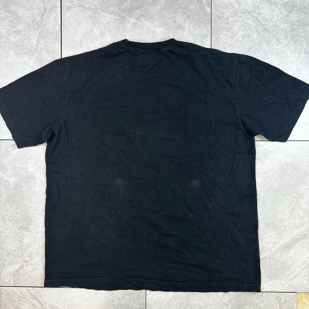 Metal Mulisha Black Graphic T-Shirt With Angel Wings & Skull Design Mens XL 100% Cotton