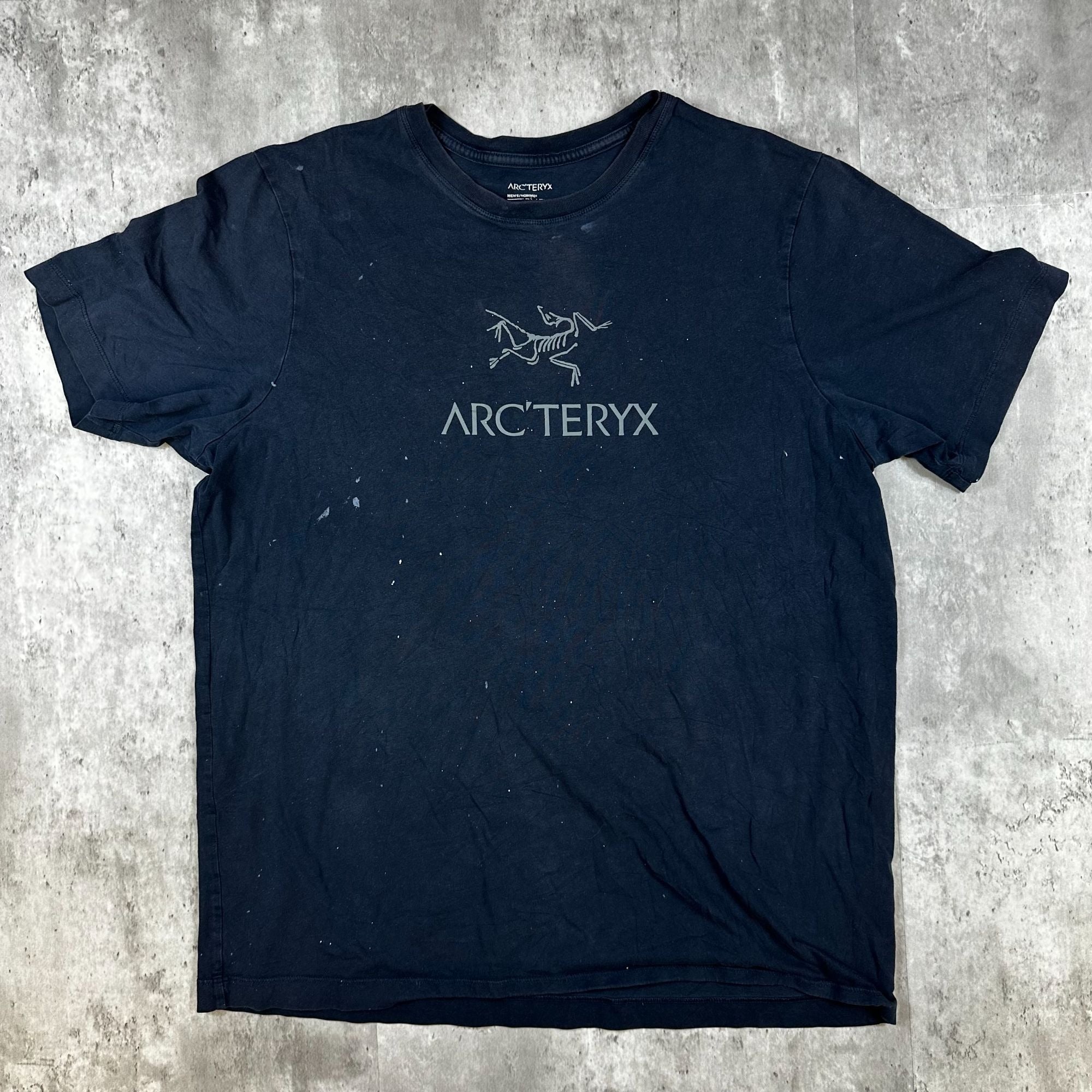 ArcTeryx Mens L/G Navy Blue Cotton Crewneck T-Shirt With Logo Graphic
