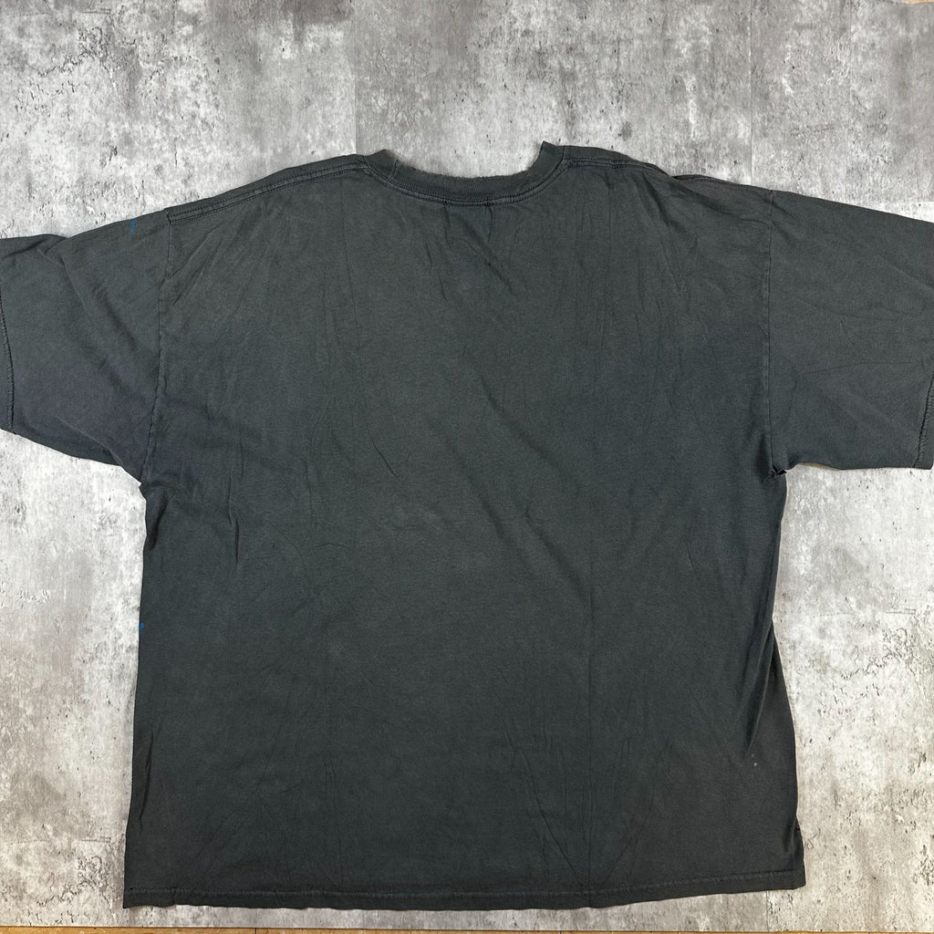 Ja Ink Gray Graphic T-Shirt With Crown & Scroll Design Mens XL Cotton