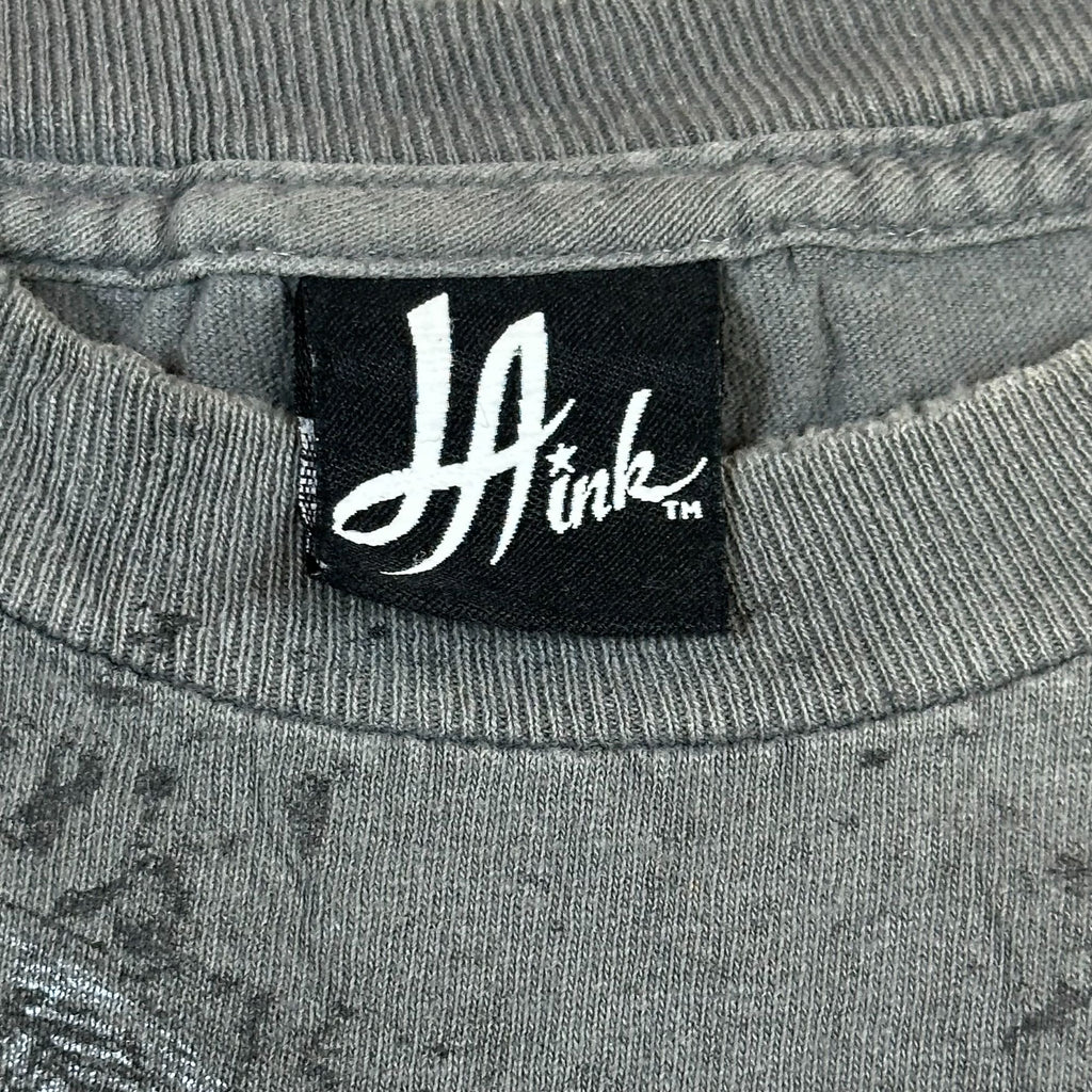 Ja Ink Gray Graphic T-Shirt With Crown & Scroll Design Mens XL Cotton