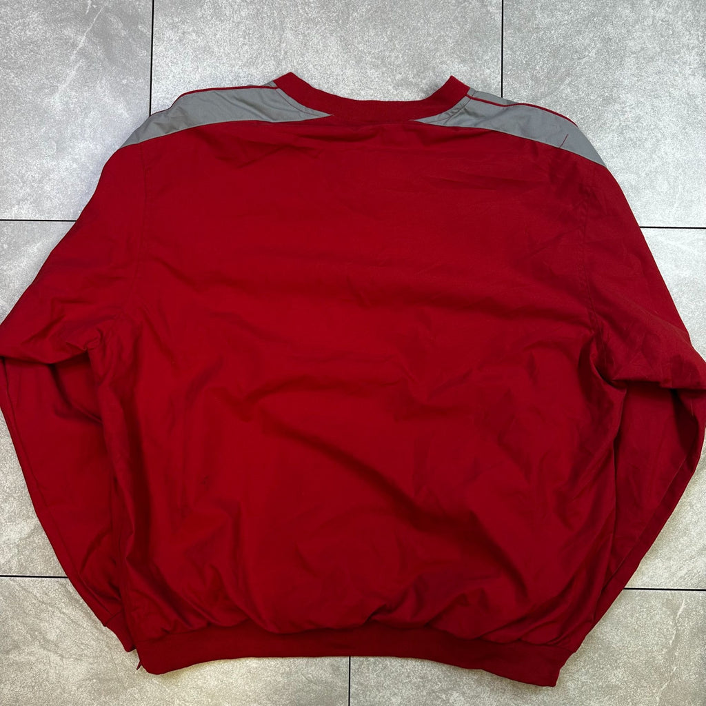 Vintage Russell Athletic Alabama Crewneck Sweatshirt Red & Gray Stripes XL Nylon Blend