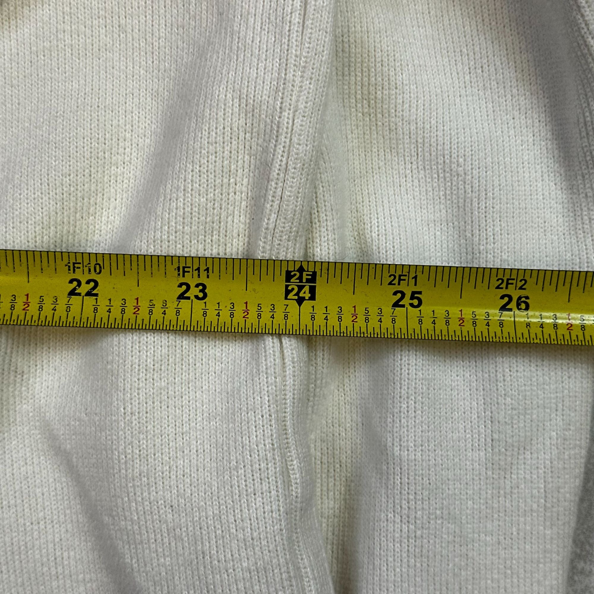 Polo Ralph Lauren Mens XL Cream Half-Zip Cotton Sweater With Embroidered Logo