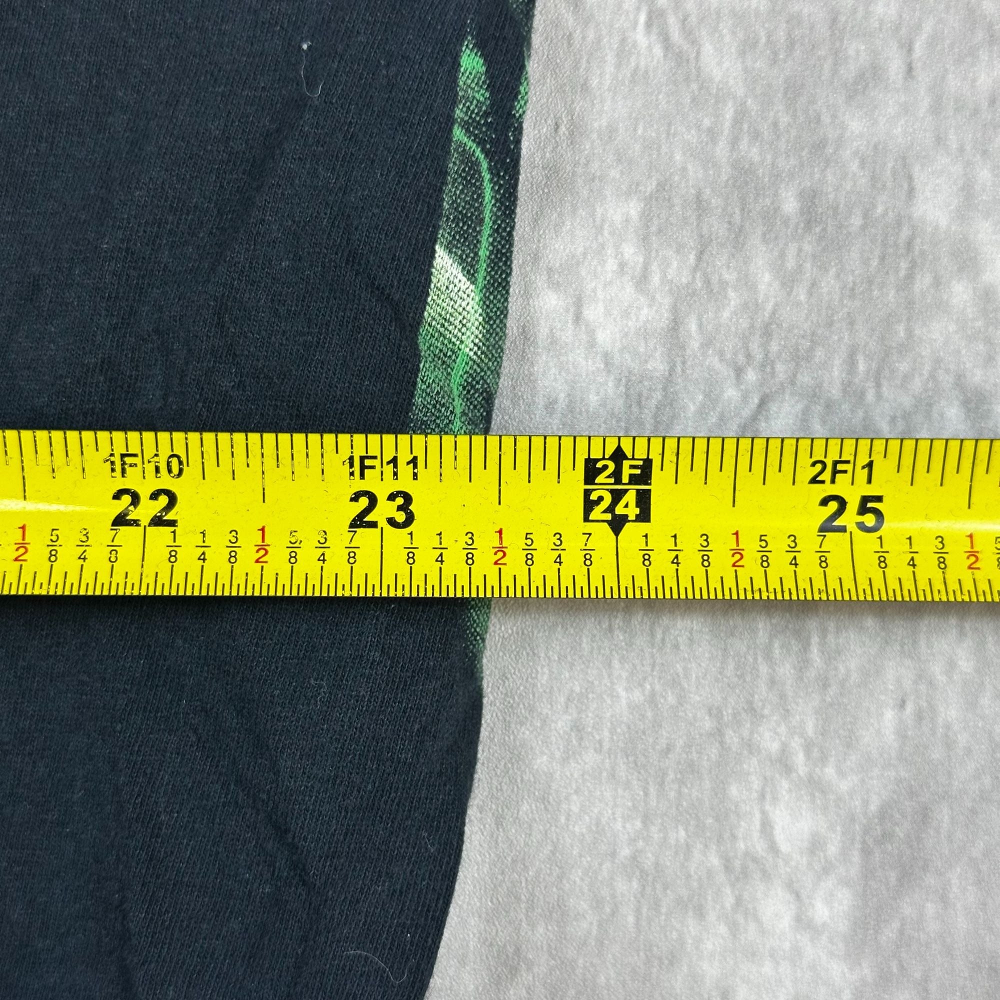 Green Skull Flame Graphic T-Shirt 2XL Social Media Brand 100% Cotton Black Short Sleeve Mens Tee