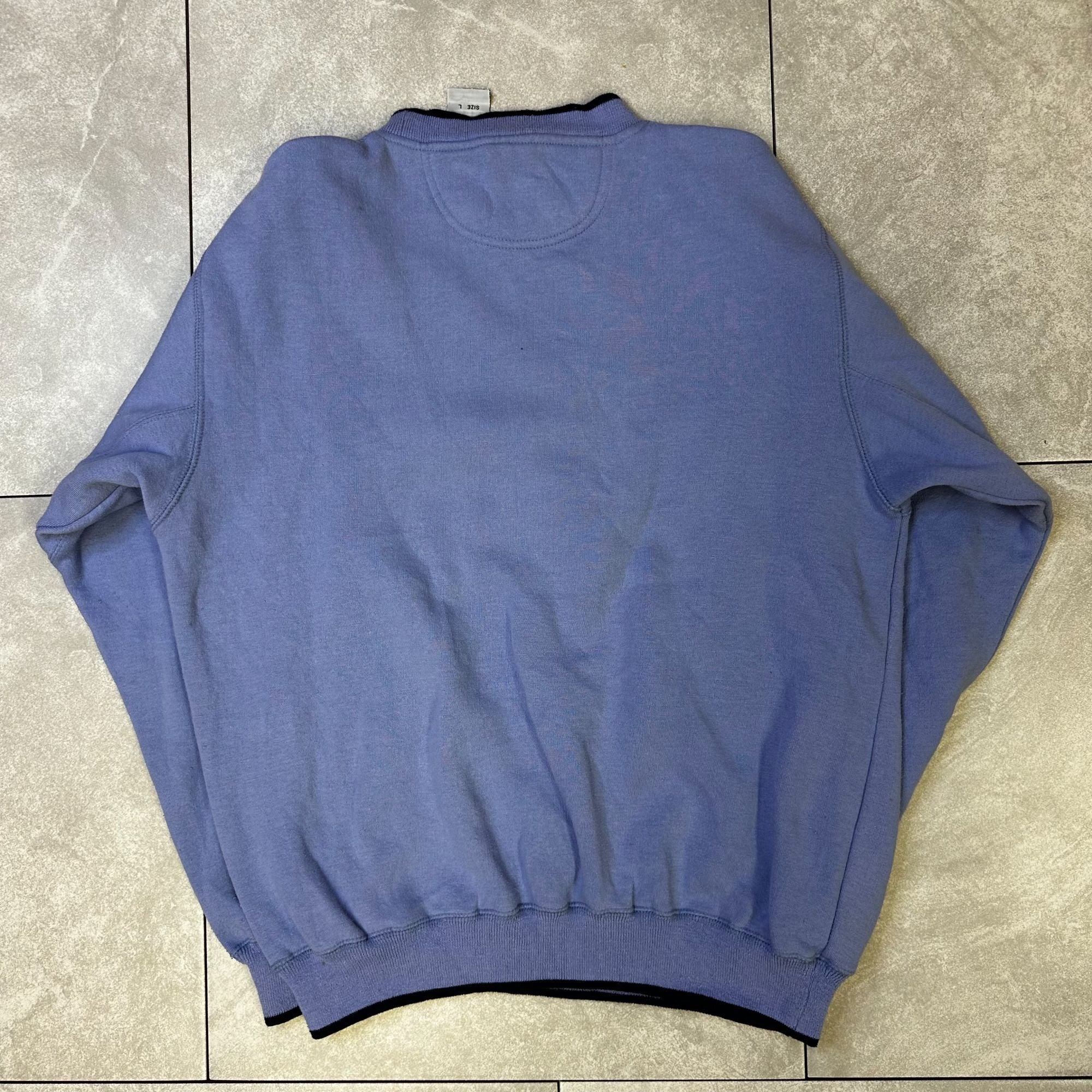 Vintage Winnie The Pooh & Piglet Sweatshirt Blue Pullover Size L 55% Polyester 45% Cotton