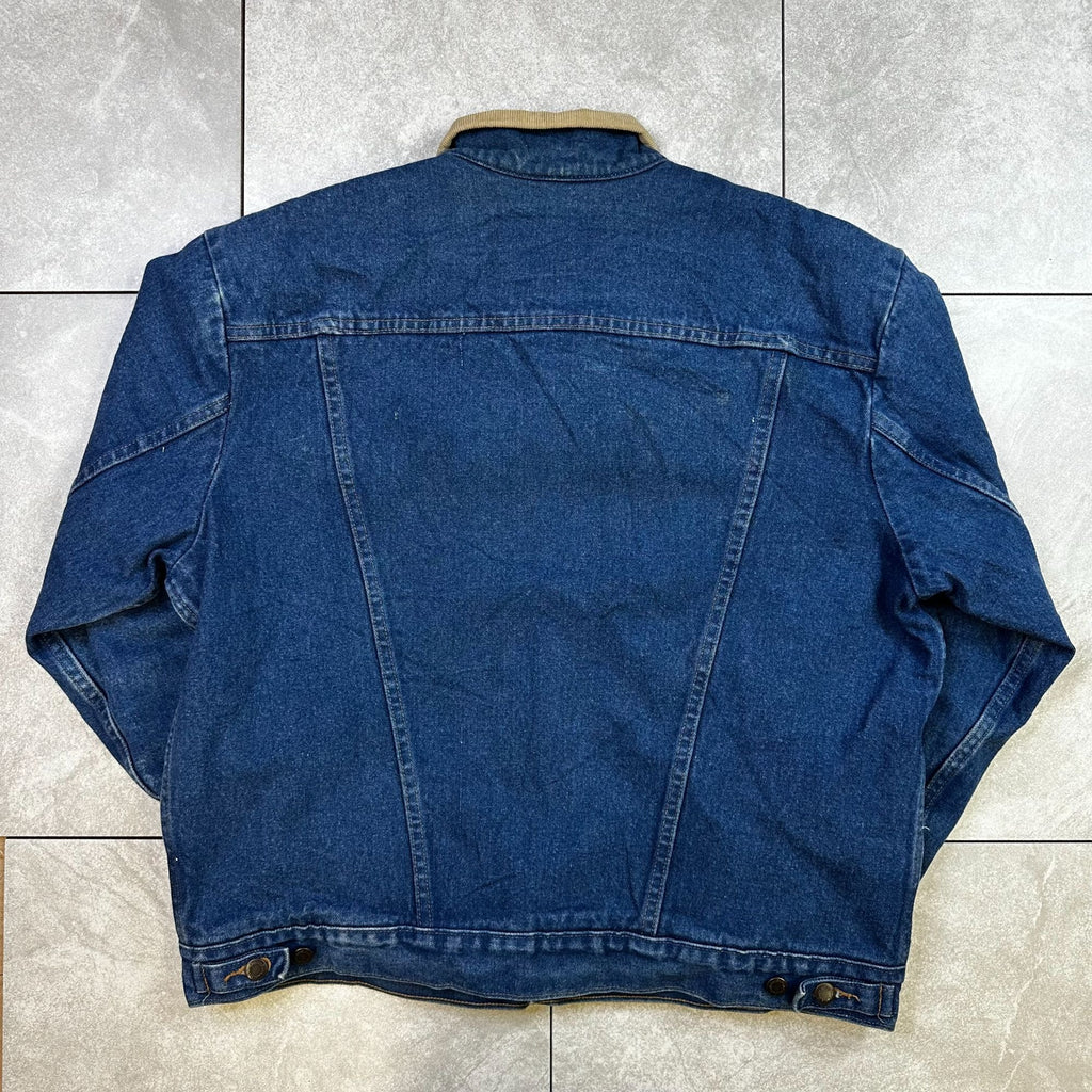 Wrangler Mens Authentic Western Denim Jacket With Corduroy Collar