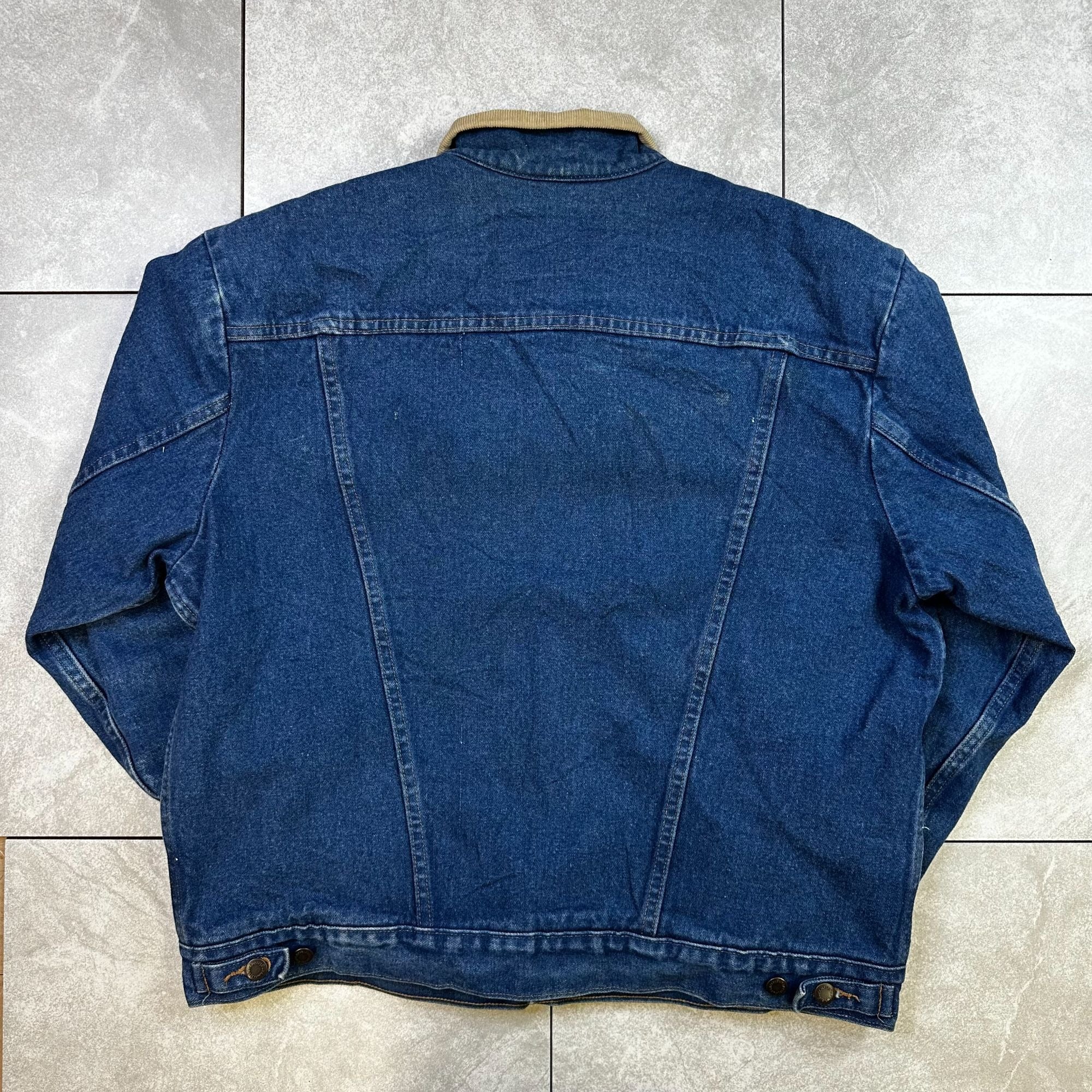 Wrangler Mens Authentic Western Denim Jacket With Corduroy Collar