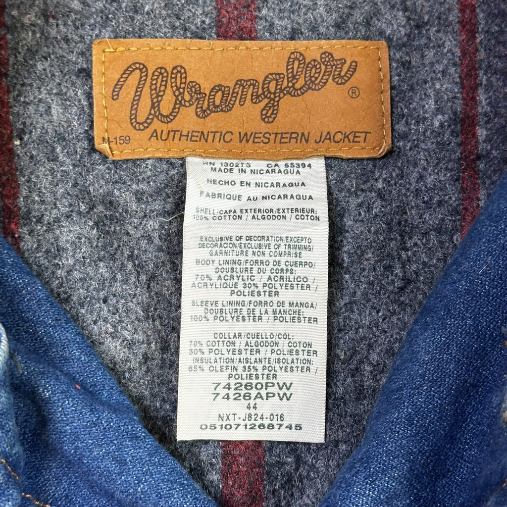 Wrangler Mens Authentic Western Denim Jacket With Corduroy Collar