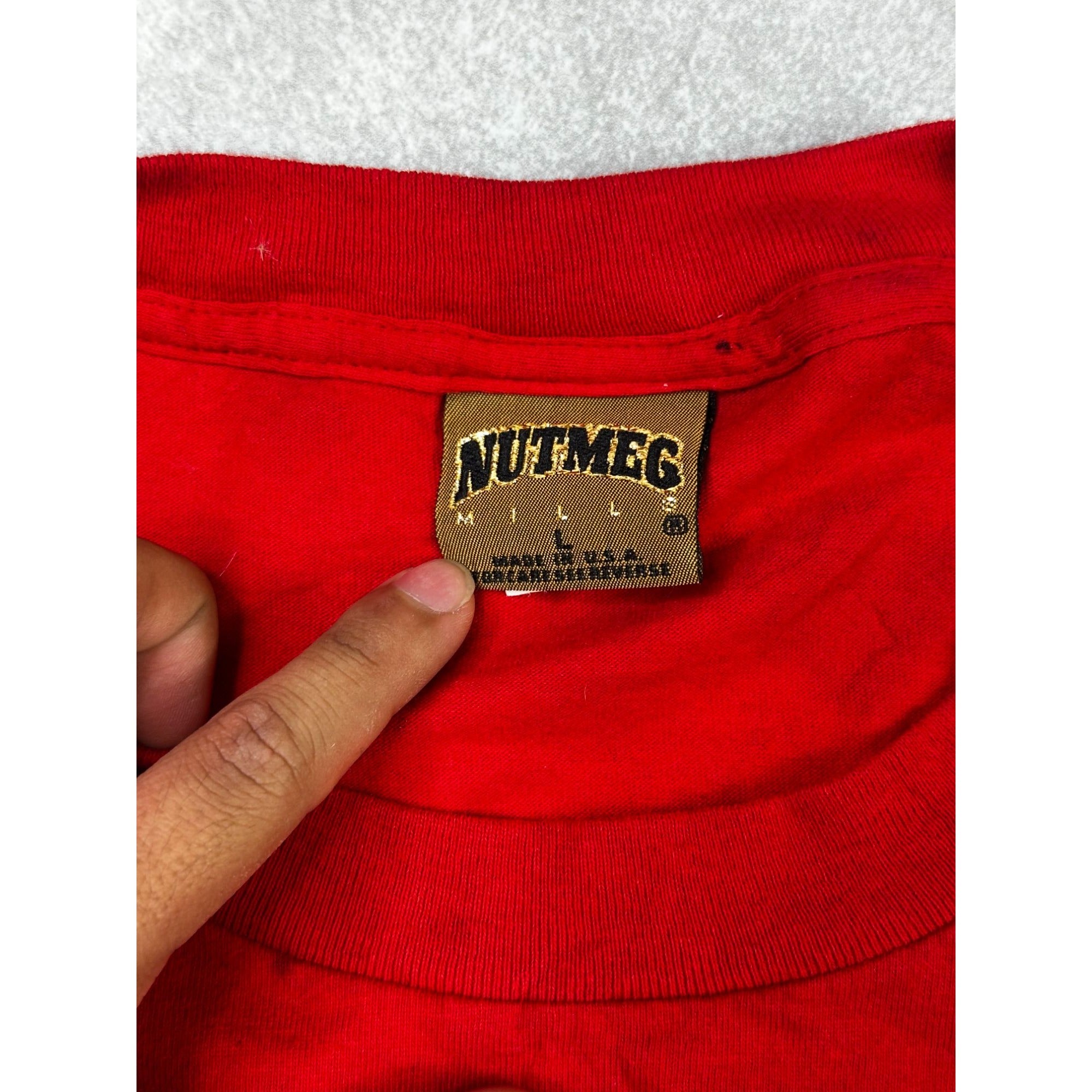 Vintage 1994 Kansas City Chiefs Red T-Shirt Nutmeg Mills NFLP Size M