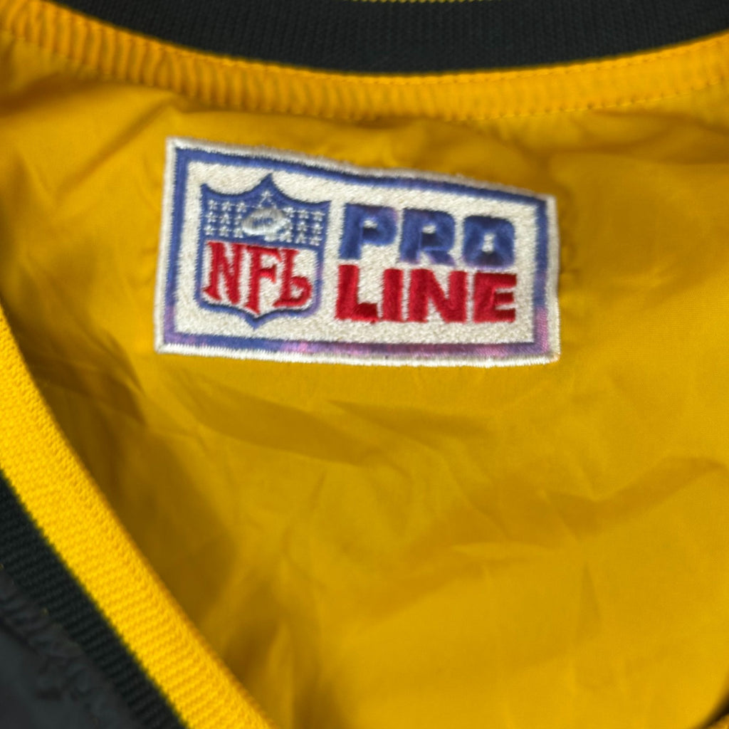 NFL Pro Line Pittsburgh Steelers Pullover Jacket XL Black & Yellow Windbreaker Nike Logo