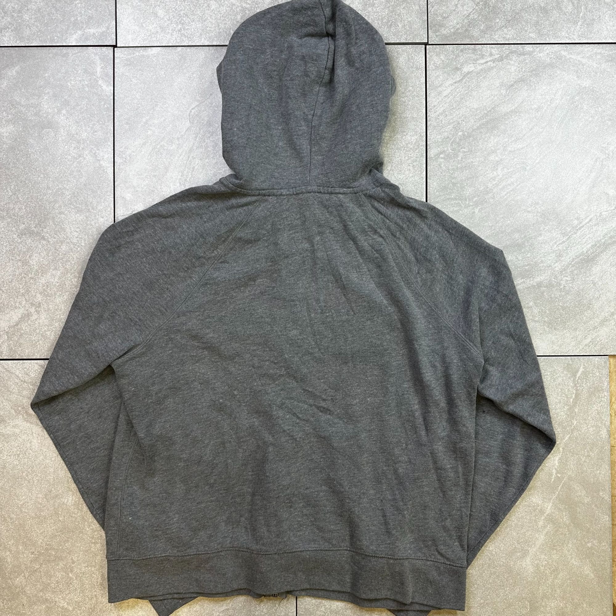 Aeropostale Gray Hooded Zip-Up Sweatshirt XL Soft Cotton Blend Womens Casual