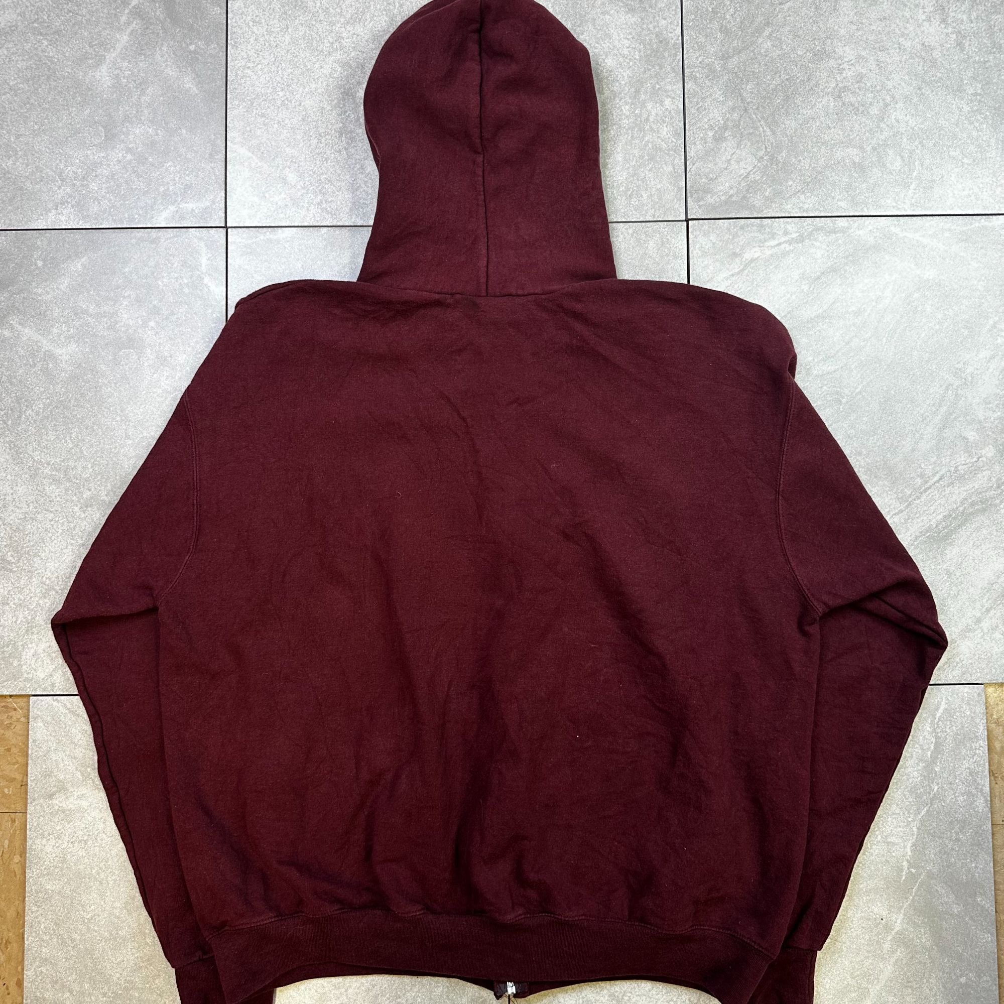 Champion Minnesota Hoodie Maroon L Authentic Athleticwear Cotton/Polyester Unisex Full Zip Front Pocket