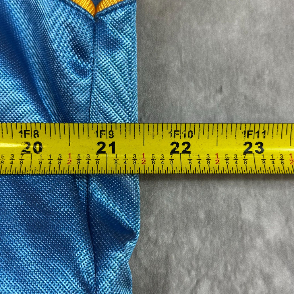 Carmelo Anthony Denver Nuggets NBA Jersey Size 48 By Adidas Blue With Yellow & White Accents Sleeveless Polyester Basketball Top