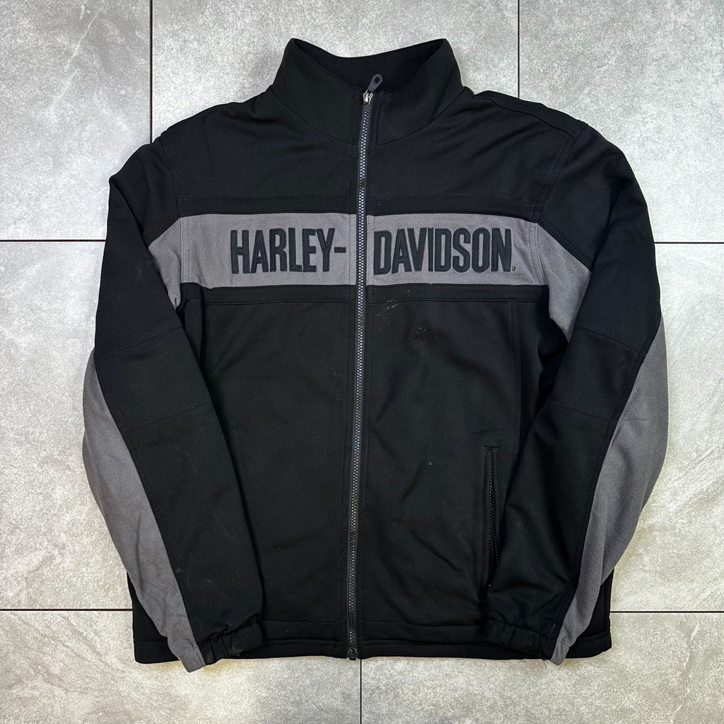 Harley-Davidson Mens Black & Gray Softshell Jacket M