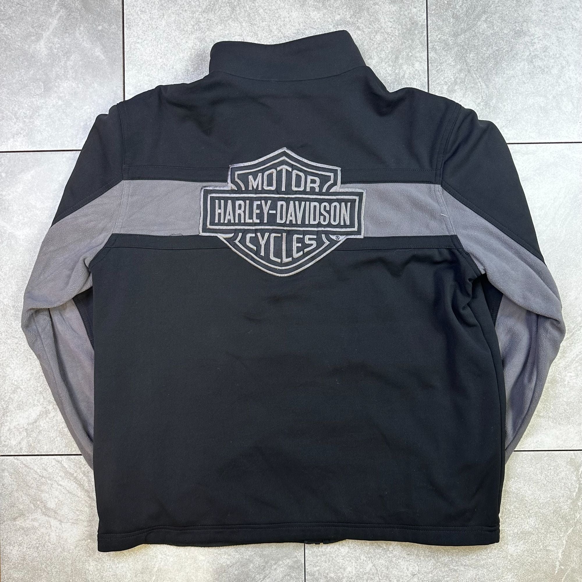 Harley-Davidson Mens Black & Gray Softshell Jacket M