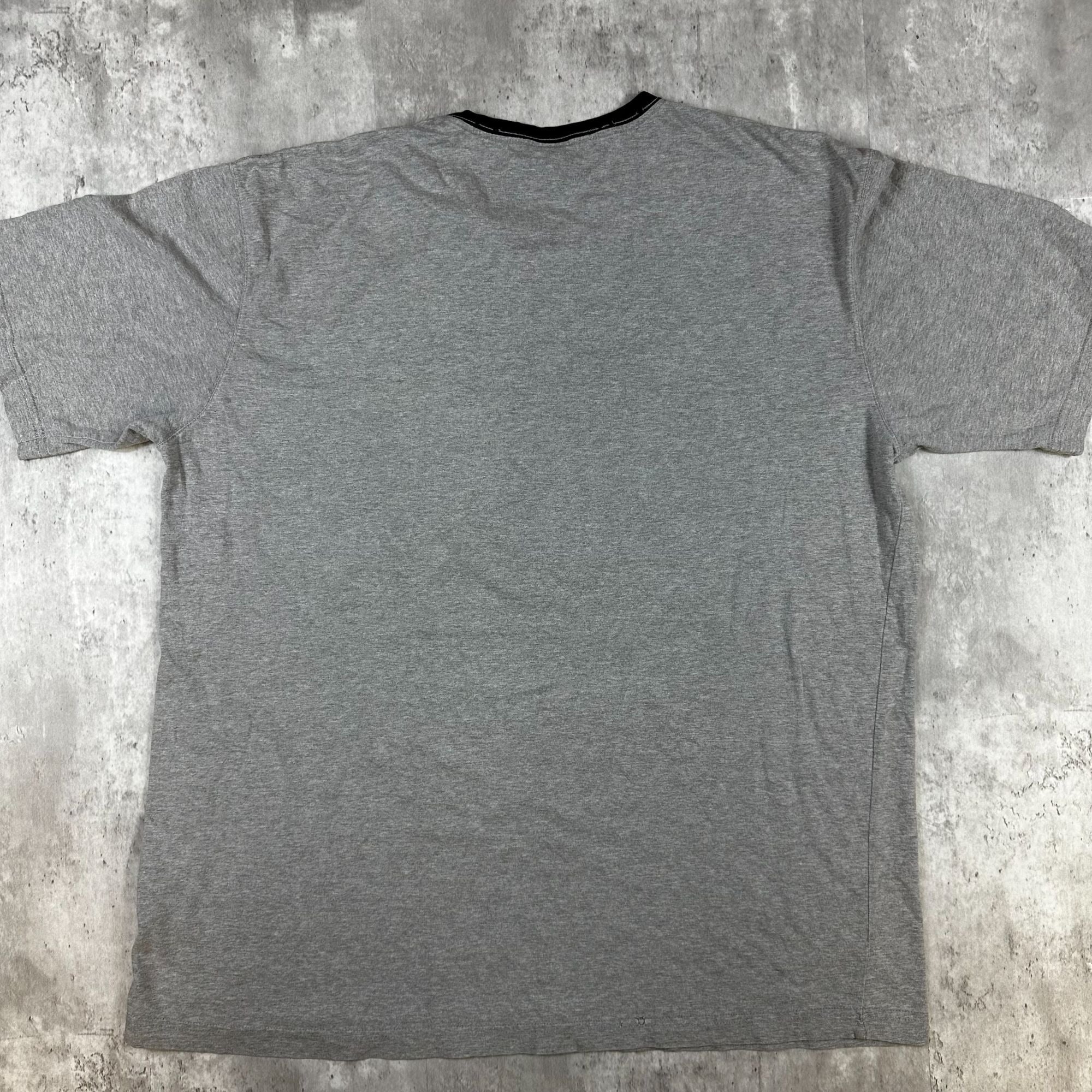 Tommy Hilfiger Red Label Mens XL Graphic Tee Shirt Gray & Black Cotton Blend