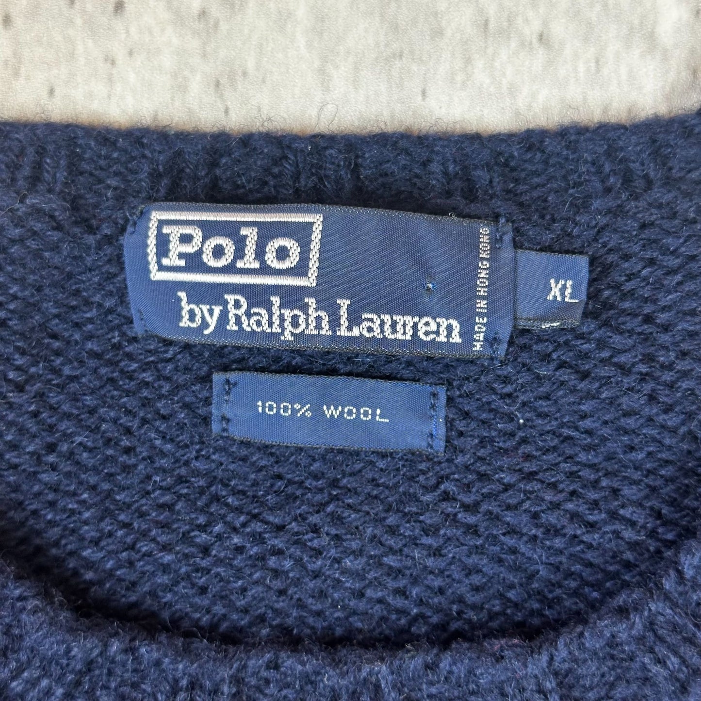 Vintage Polo Ralph Lauren United States Flag 100% Wool Sweater (XL)