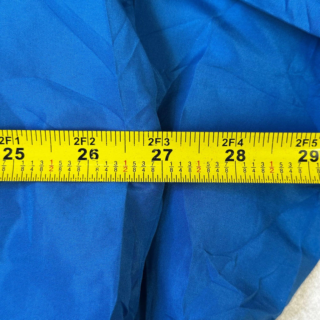 Detroit Lions NFL Pullover Windbreaker Jacket XXL Blue With Striped V-Neck & Elastic Cuffs