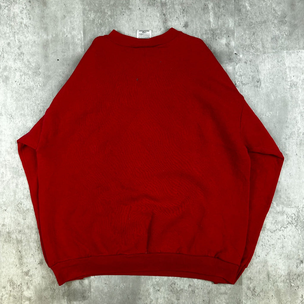 Vintage Red N.C. State Sweatshirt Tultex Maximum Sweats Large Cotton/Poly Blend Crewneck