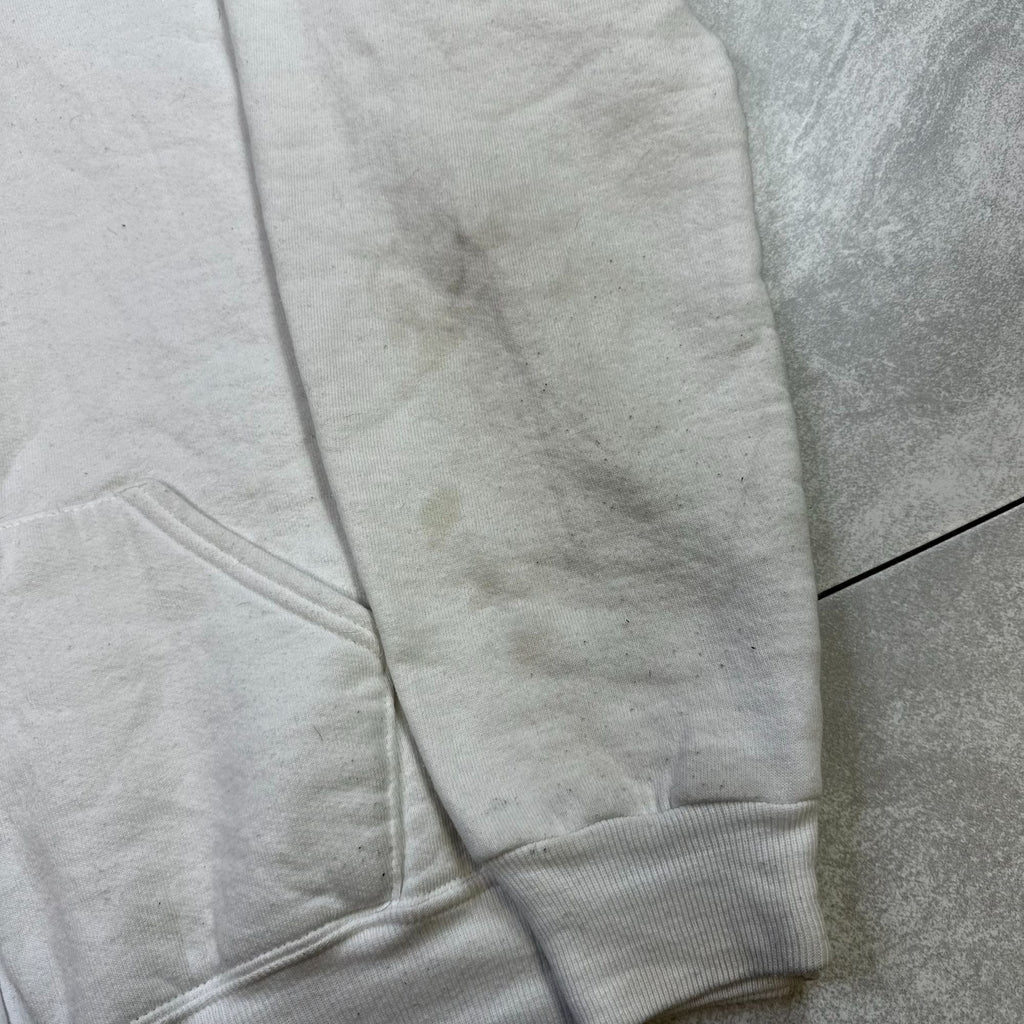 Russell Sportswear L White Zip-Up Hoodie Made In USA