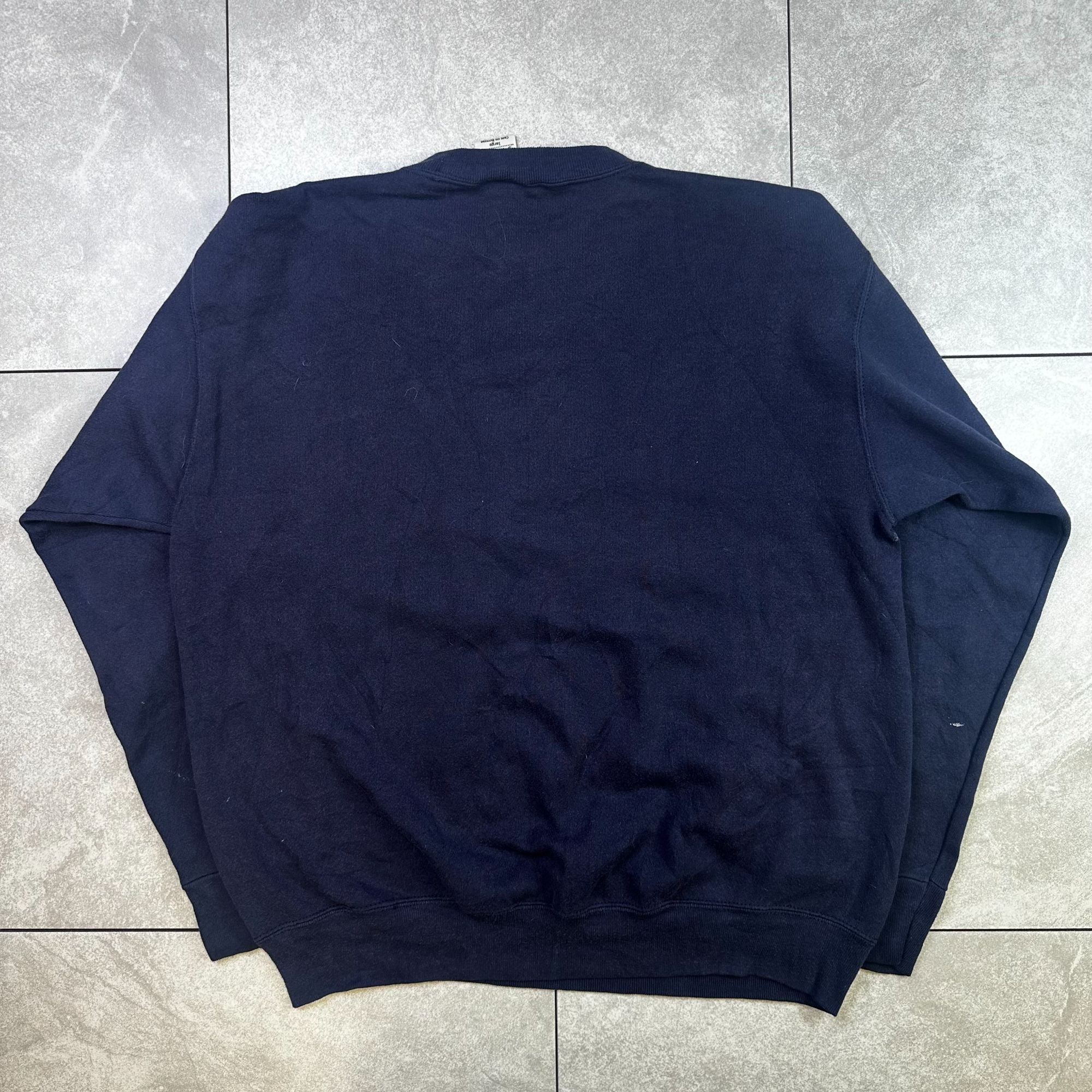 Vintage Jostens Fort Knox Eagle Crest Navy Sweatshirt Large Made In USA