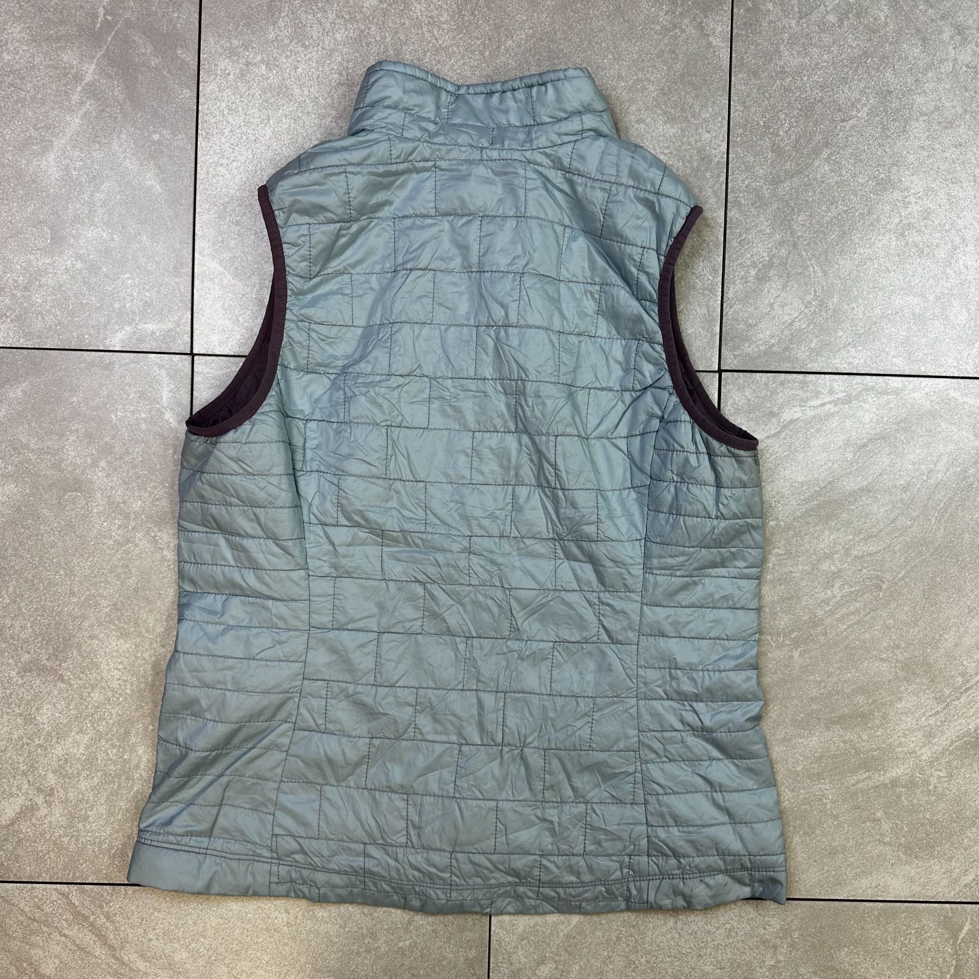 Patagonia Womens Nano Puff Vest L Lightweight Insulated Puffer Jacket Blue